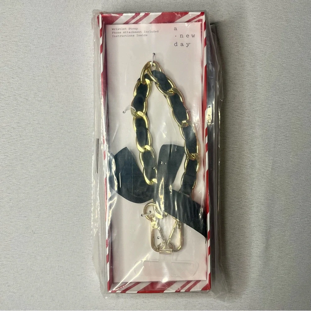 3/$15* Elegant Gold and Black Wristlet Strap for Phone